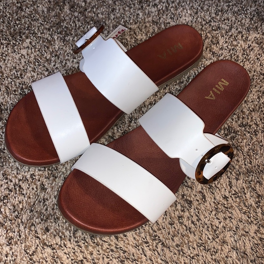 White sandals